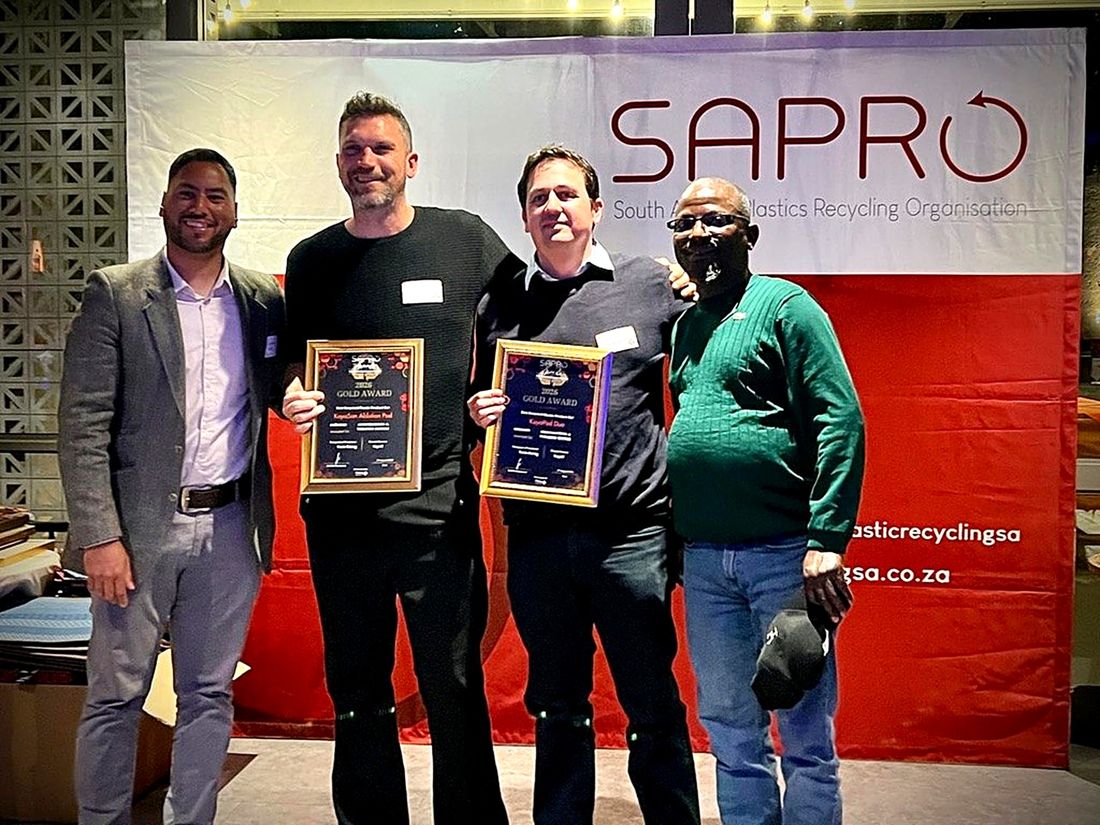 Fenix Rising and KayaX receiving 2026 SAPRO Gold awards for the KayaSan Ablution Pod and the KayaPod Duo